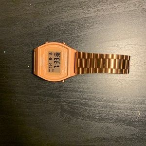 Casio rose gold watch